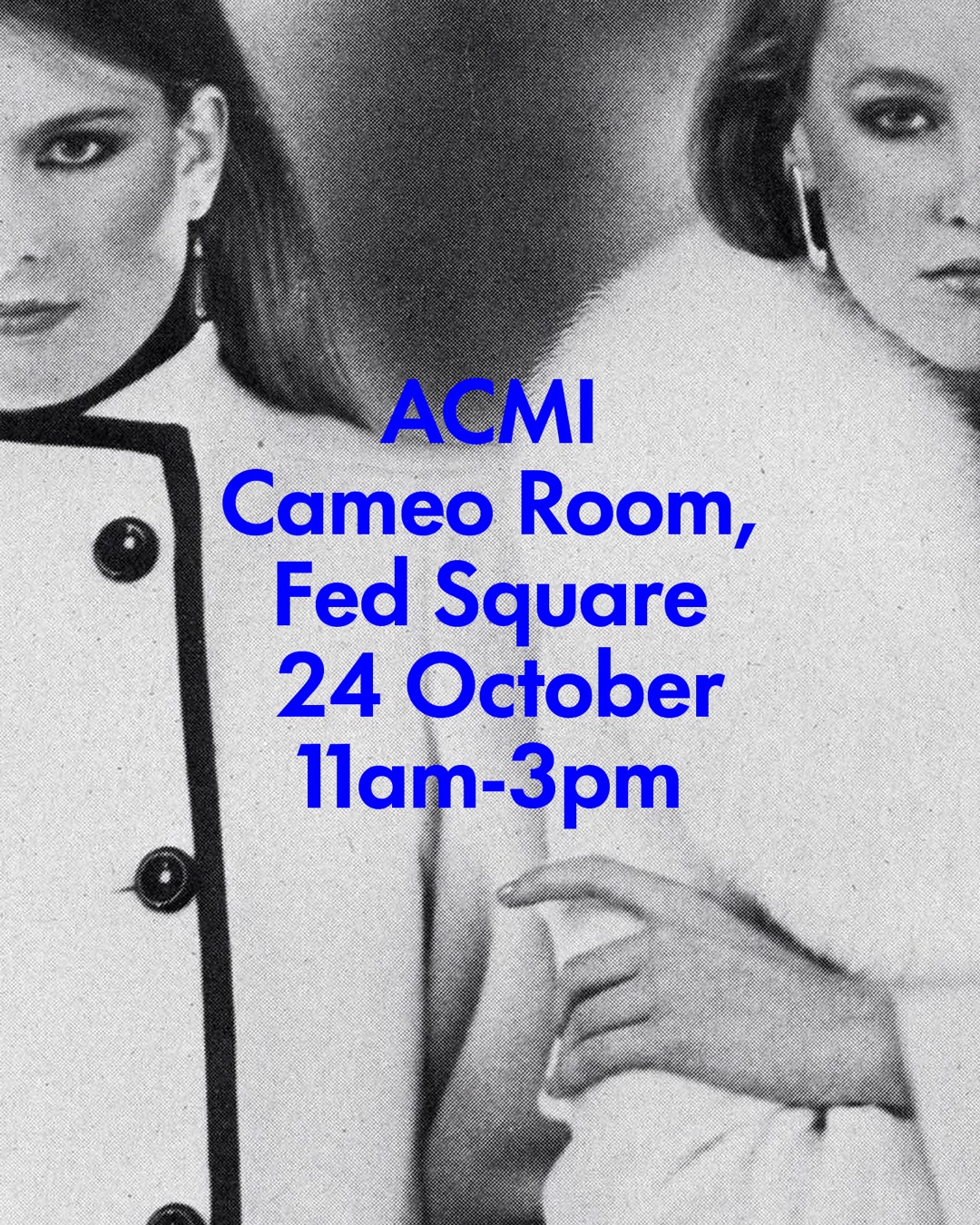 ACMI Cameo Room, Fed Square. 24 October, 11am to 3pm.